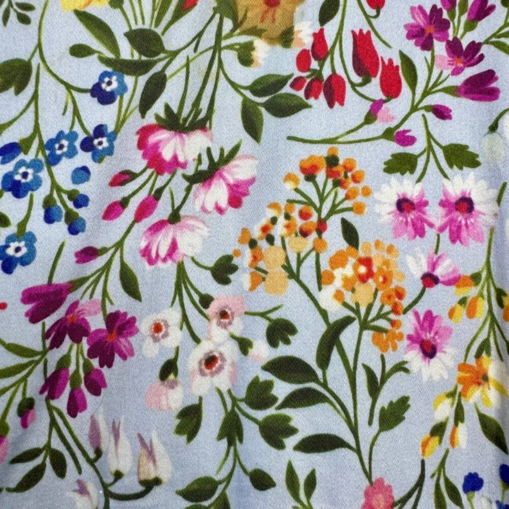 OSCAR DE LA RENTA Floral Dress Girls 8 Cotton Ruffle Neck Spring Summer Flowers - Picture 5 of 8